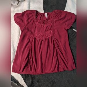 Burgundy blouse
